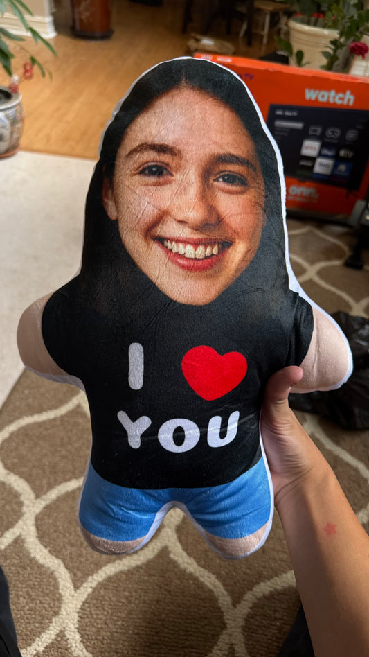 I Love You Custom Face Plush