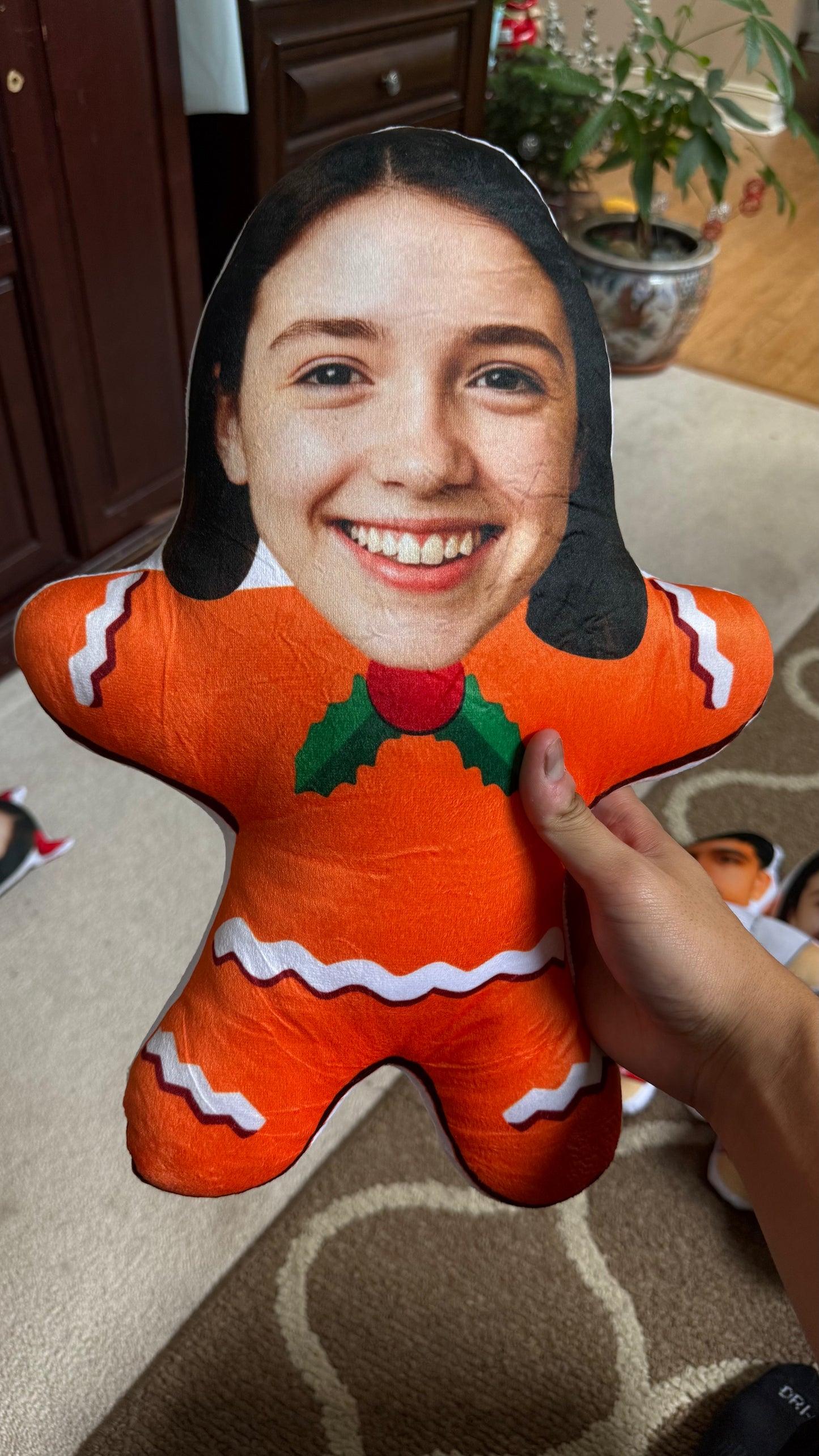 Gingerbread Man Custom Face Plush