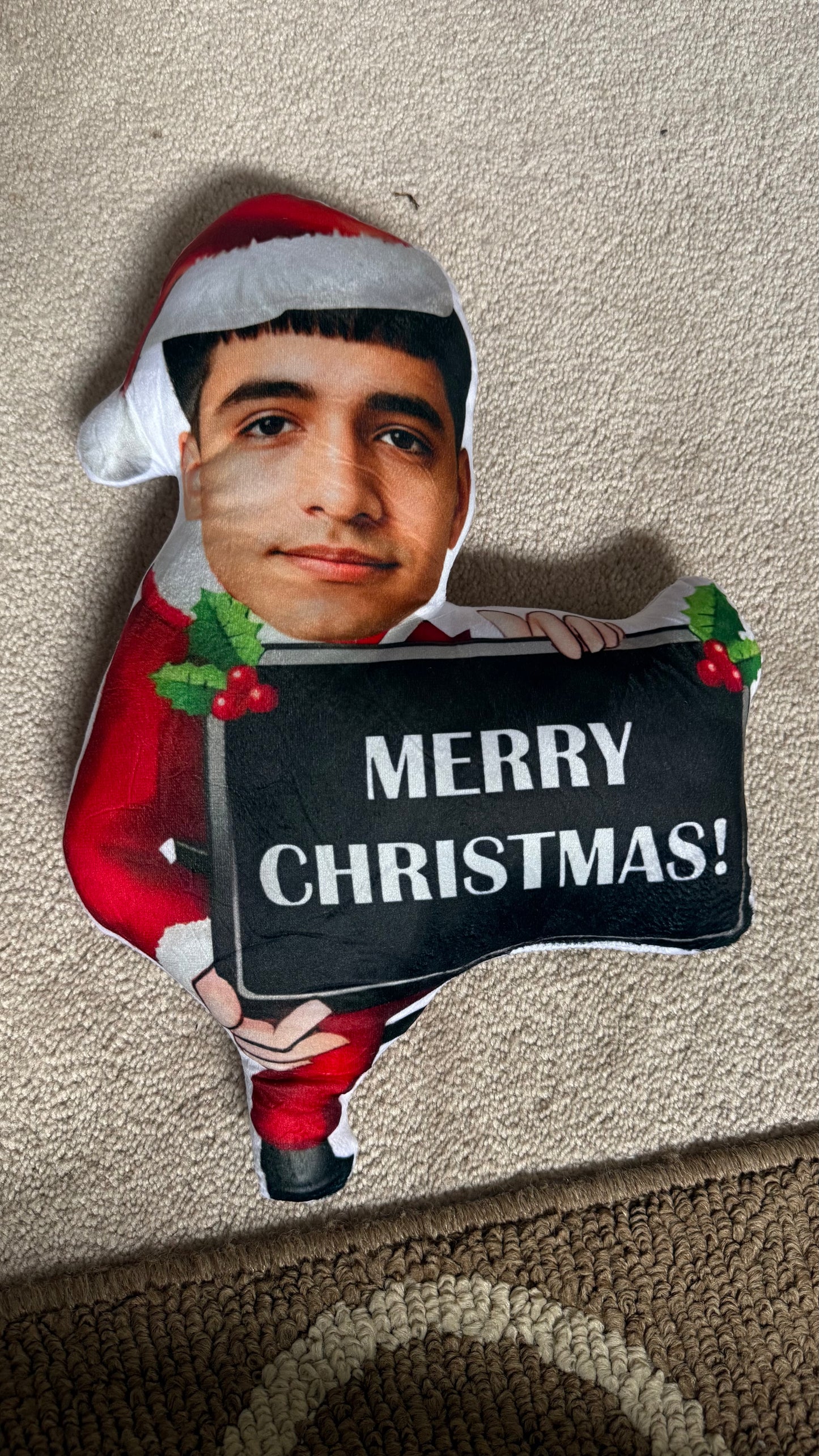 Merry Christmas Custom Face Plush