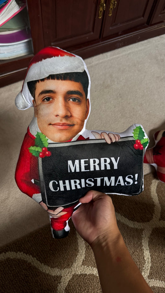 Merry Christmas Custom Face Plush
