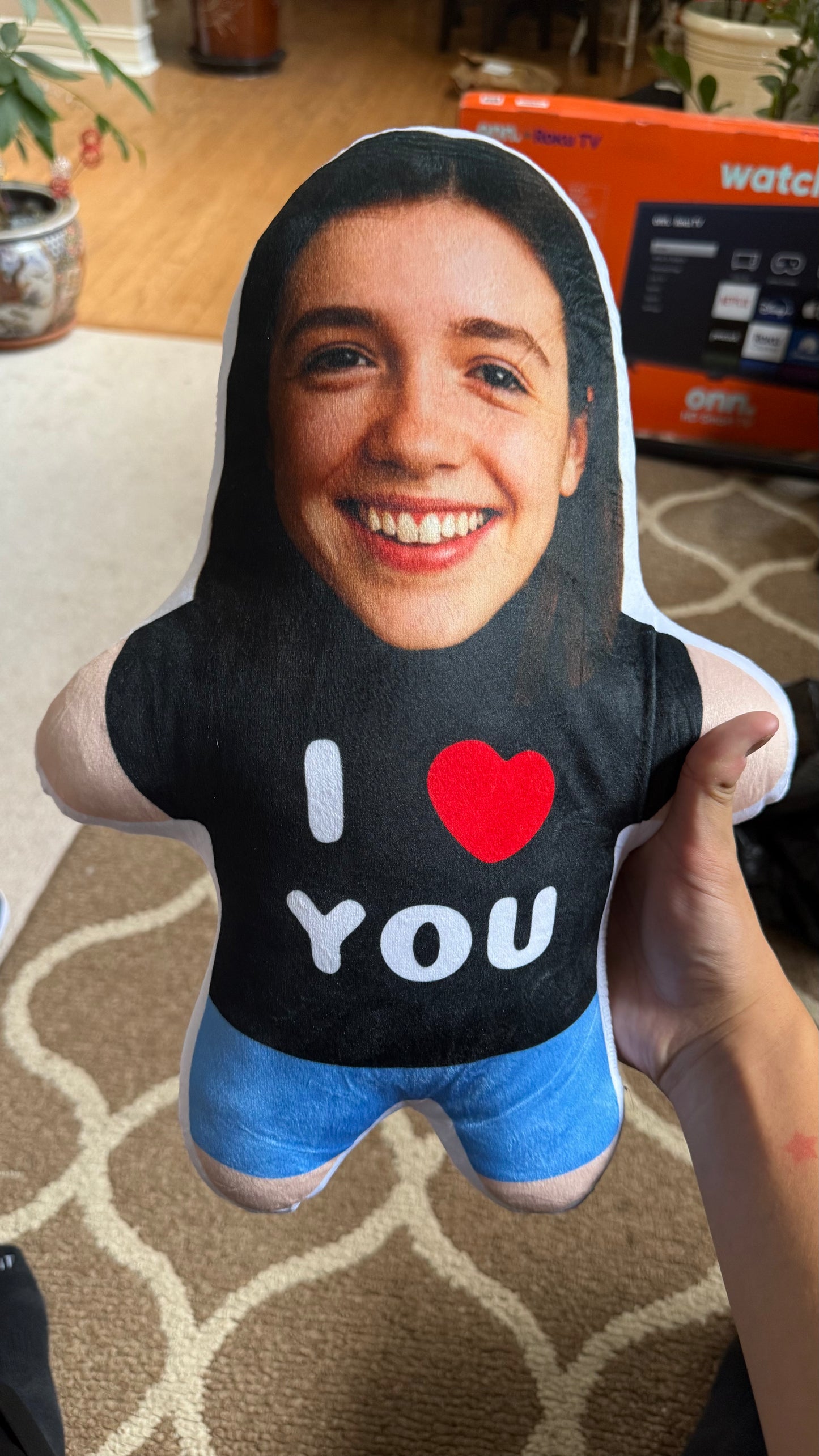 I Love You Custom Face Plush