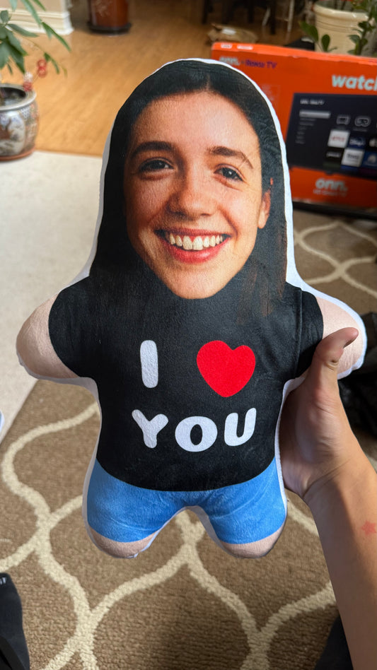 I Love You Custom Face Plush