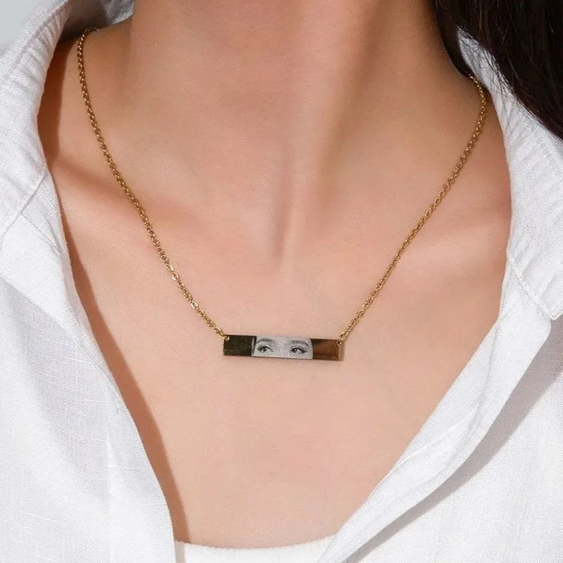 18in Custom Eye Photo Necklace